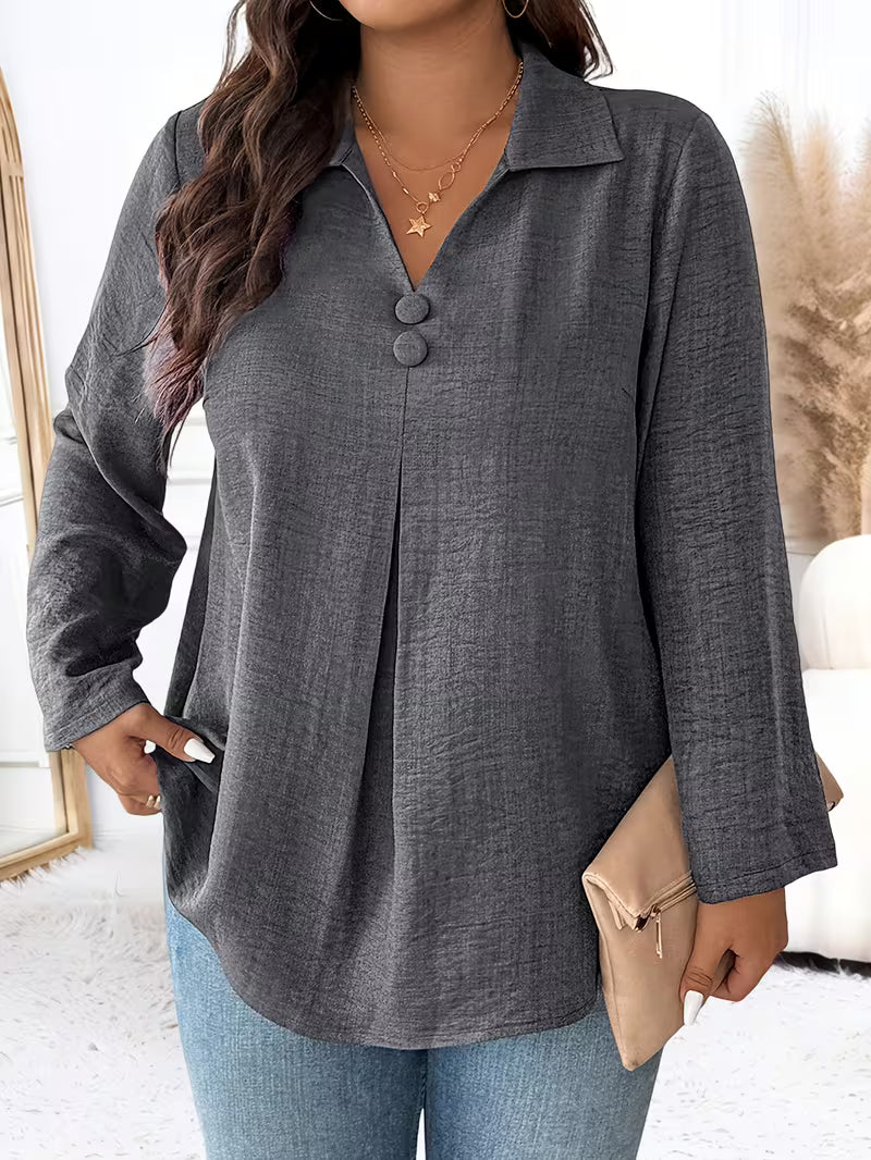 Noyelle | Blusa Holgada de Manga Larga con Botones