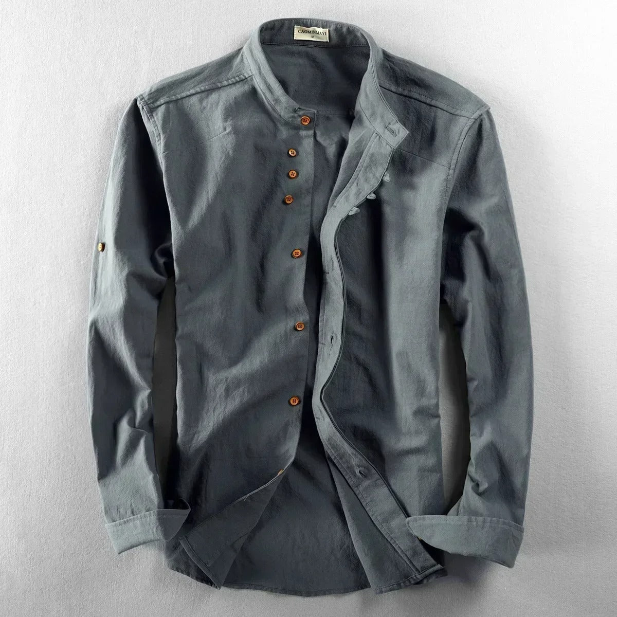 Tevin | Camisa De Manga Larga Con Cuello Mao