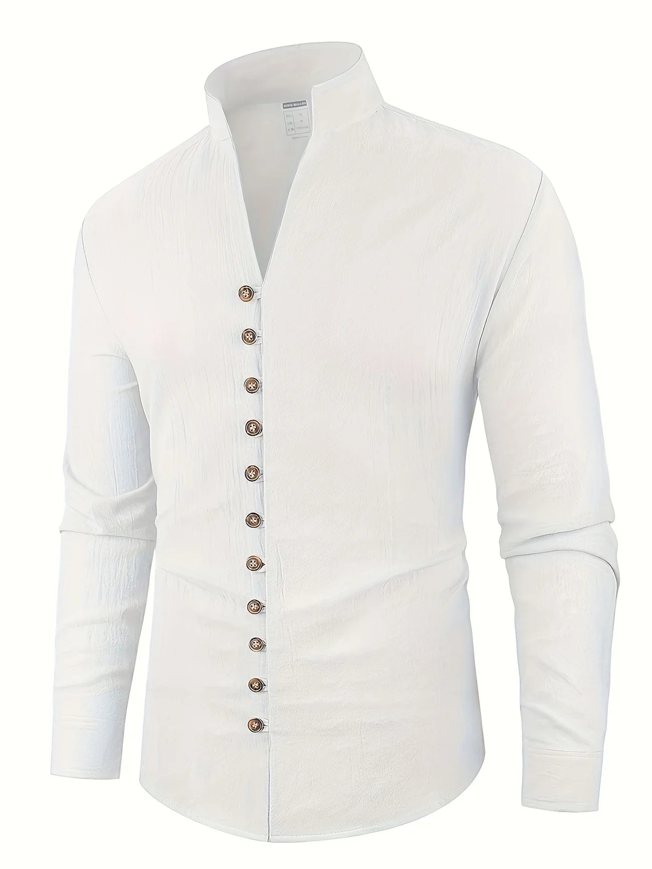 Shayne | Camisa De Hombre Con Cuello Alto Y Botones en La Parte Delantera