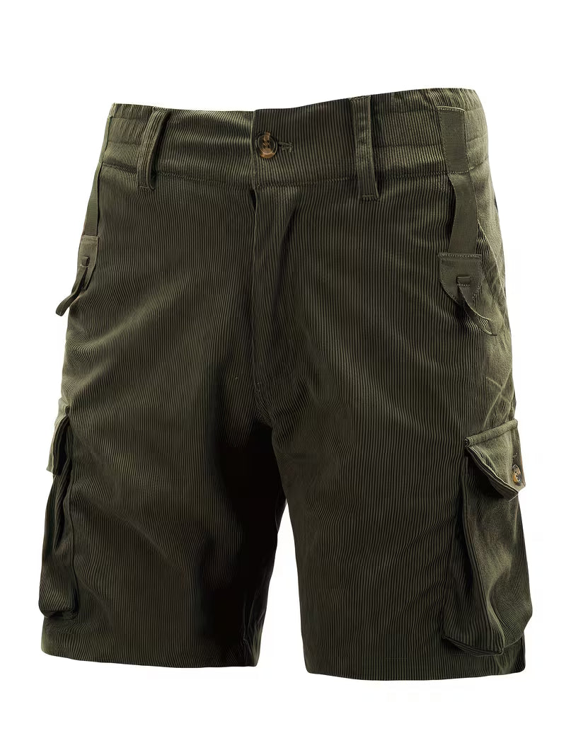 Jorit - Pantalones Cortos Carga De Pana Con Tejido