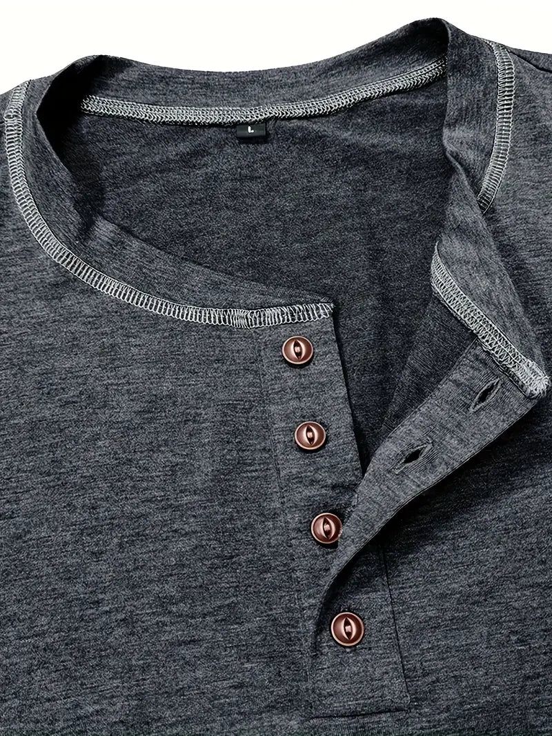 Orazio | Camiseta De Manga Corta Con Cuello Henley