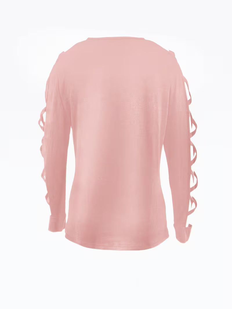 Yoonju | Camiseta de Manga Larga con Mangas Cruzadas