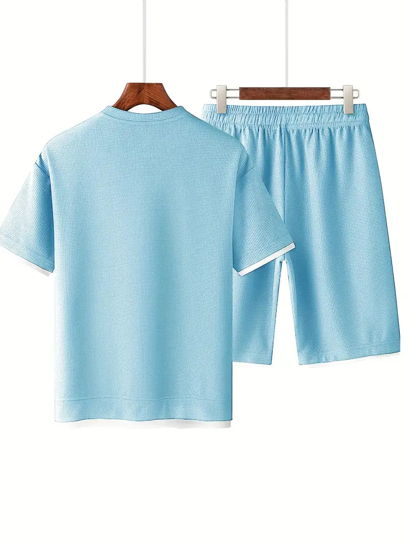 Freire - Camiseta Texturizada y Short Con Cordón
