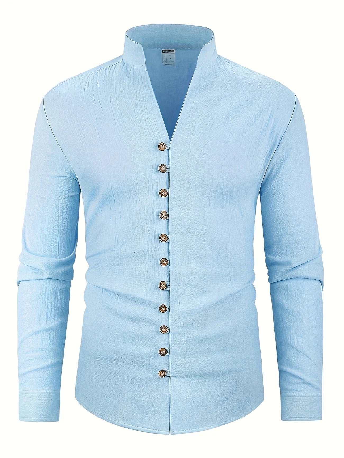 Shayne | Camisa De Hombre Con Cuello Alto Y Botones en La Parte Delantera