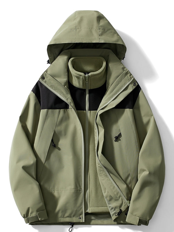Jerome | Chaqueta con Capucha y Paneles Contrastantes
