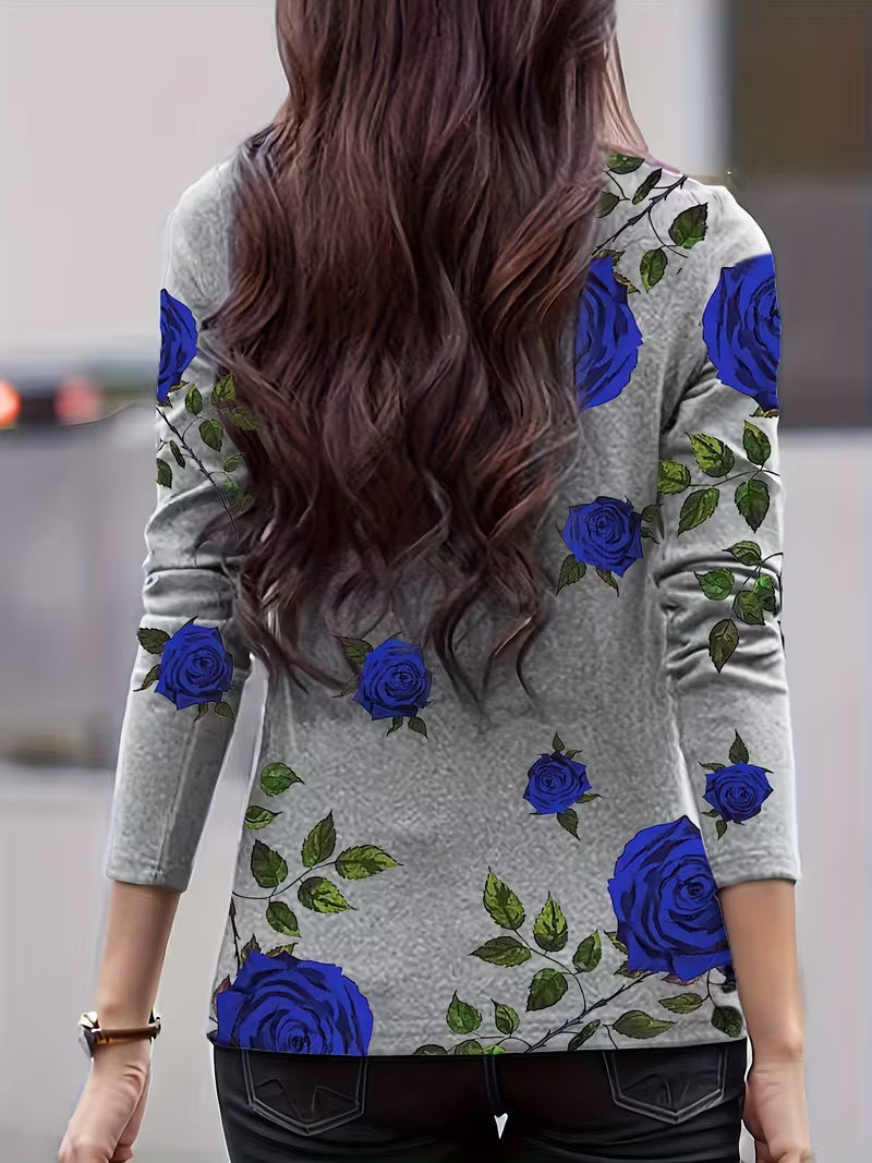 Gwenine | Top de Manga Larga con Estampado Floral