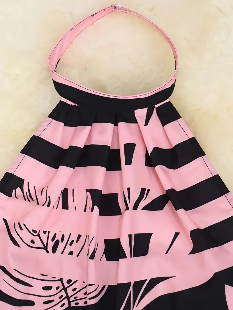 Zirina | Conjunto De Top Corto Con Cuello Halter Y Pantalón De Pierna Ancha