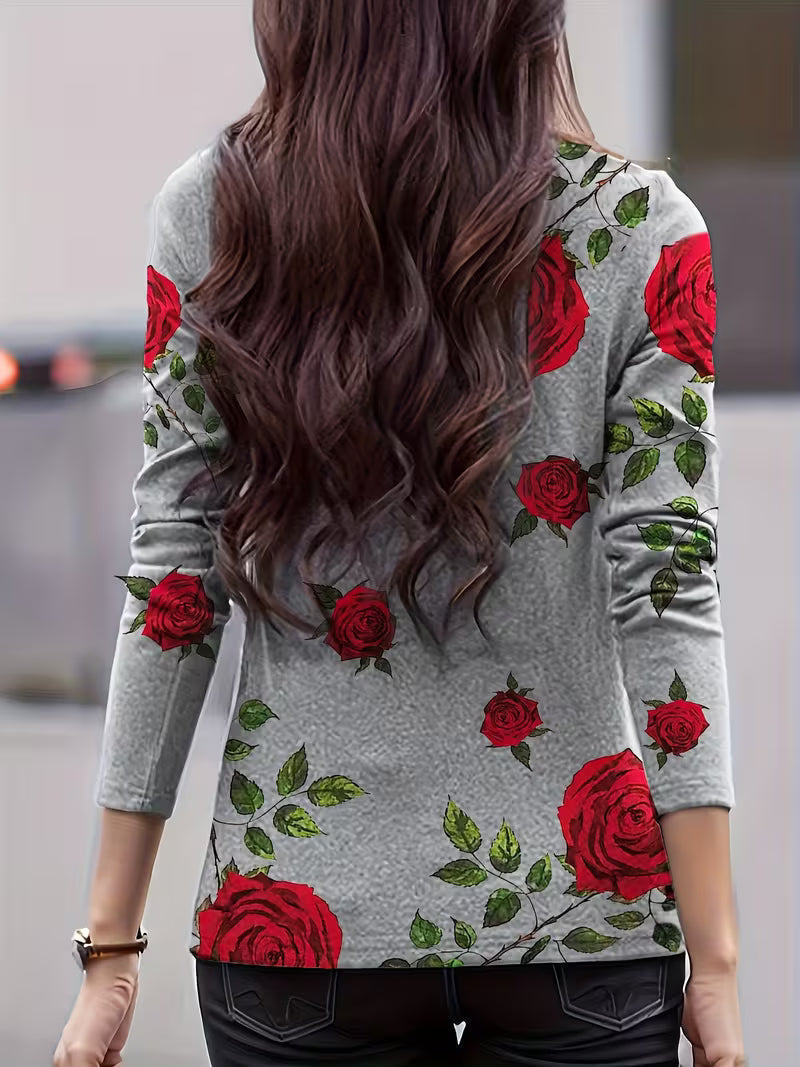 Gwenine | Top de Manga Larga con Estampado Floral