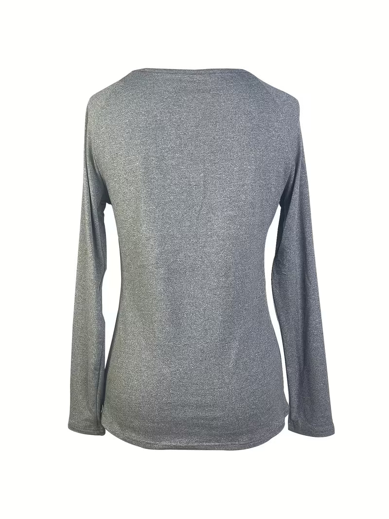 Mesha | Top De Manga Larga Con Cuello en V De Malla