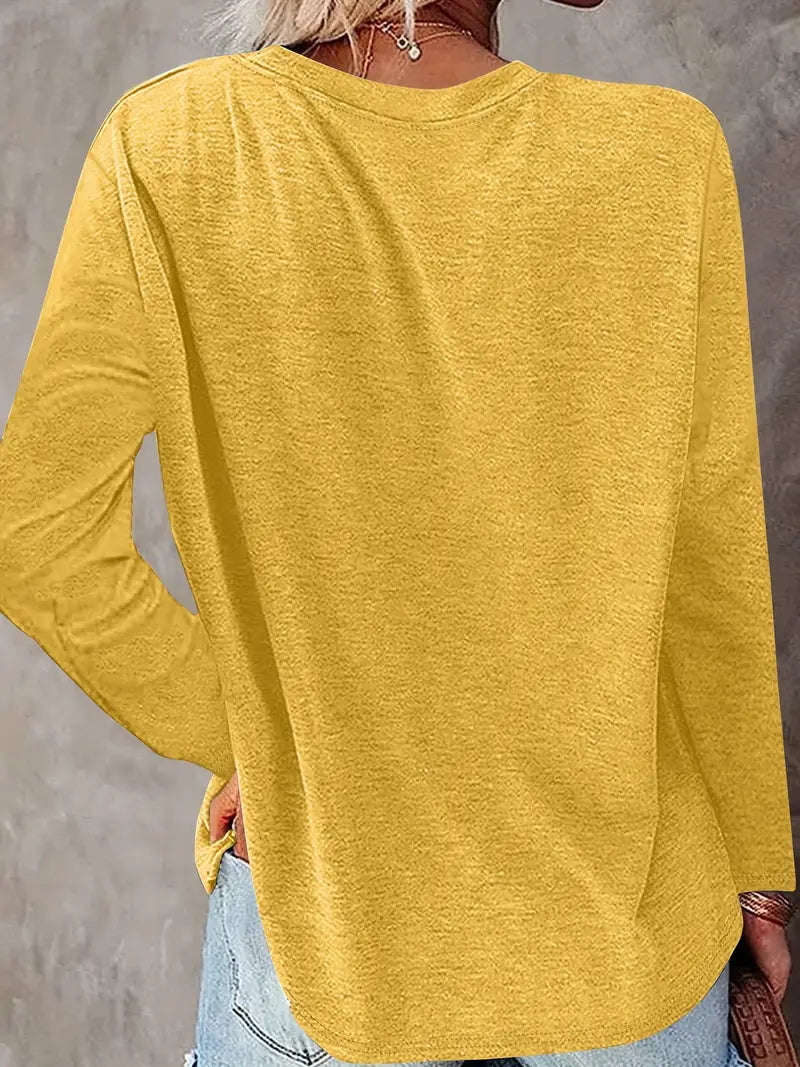 Levine | Camiseta Túnica de Manga Larga con Girasol
