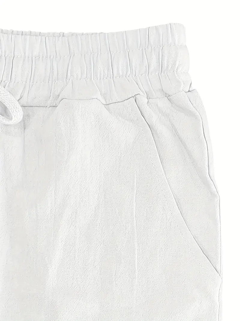 Babaev | Pantalones Anchos de Lino Con Cordón