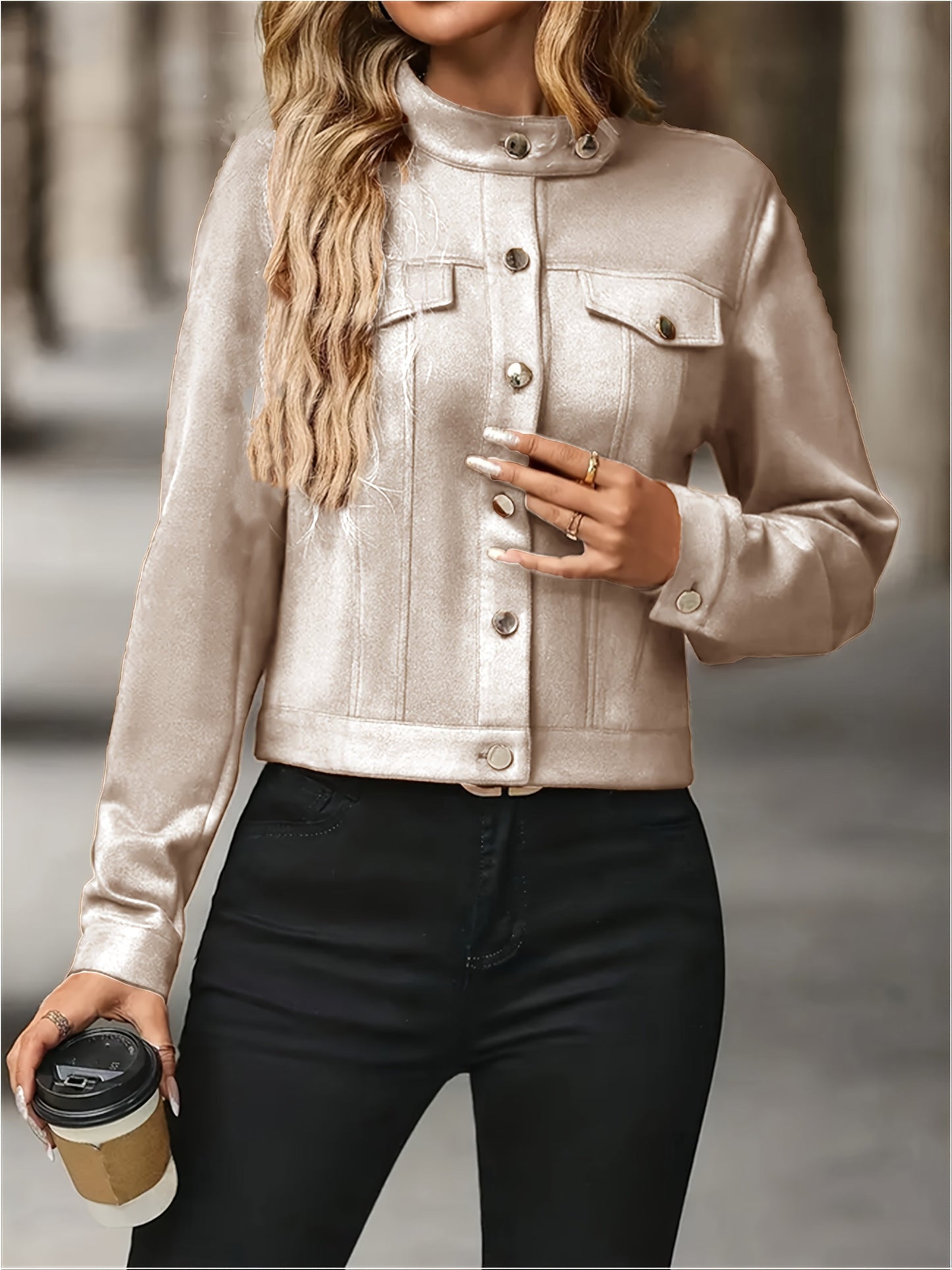Slavica | Chaqueta Vintage De Manga Larga Con Botones