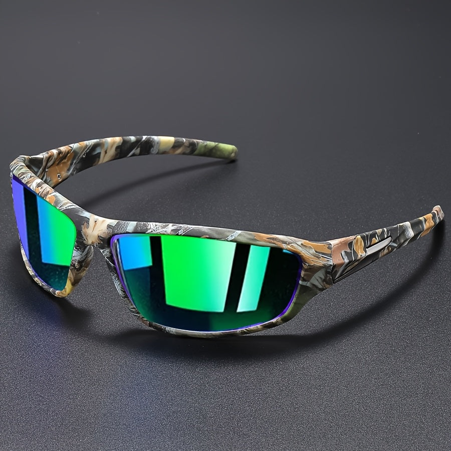 Nexoray | Gafas De Sol Deportivas Envolventes Con Cristales Espejados Y Montura Estampada