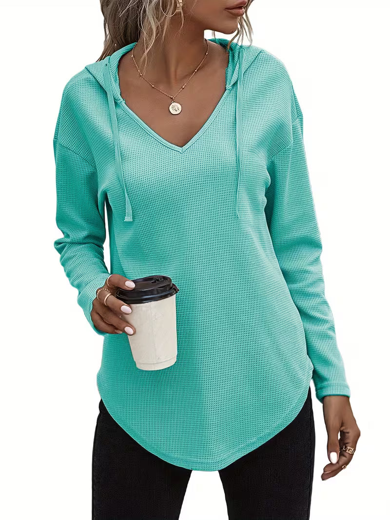 Heydi | Sudadera Con Capucha Manga Larga y Bajo Curvo