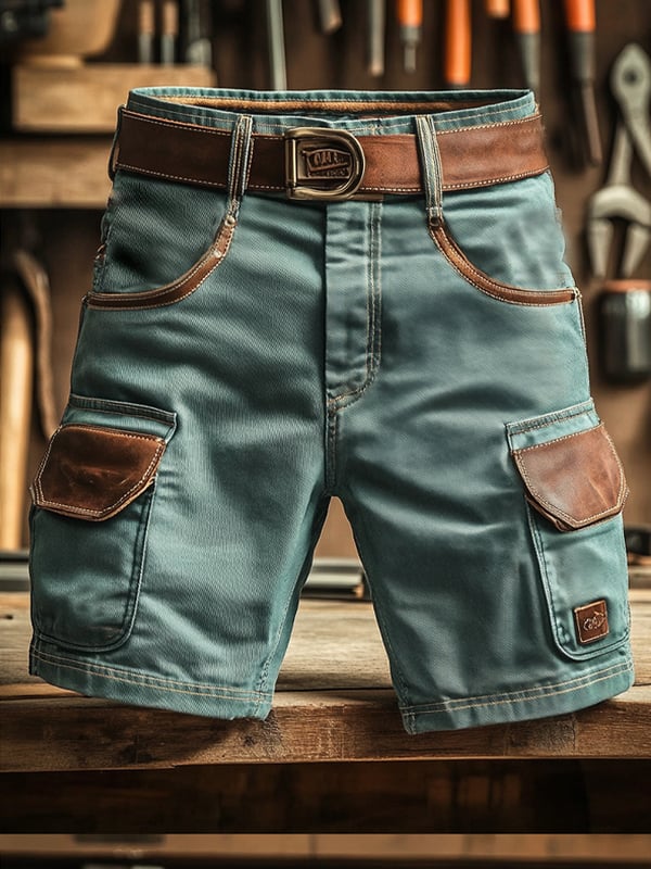 Miller – Pantalones Cargo Con Paneles de Contraste y Cinturón