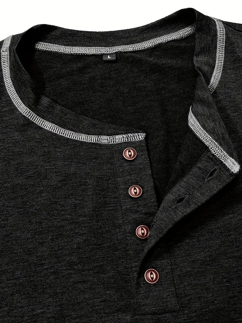 Orazio | Camiseta De Manga Corta Con Cuello Henley