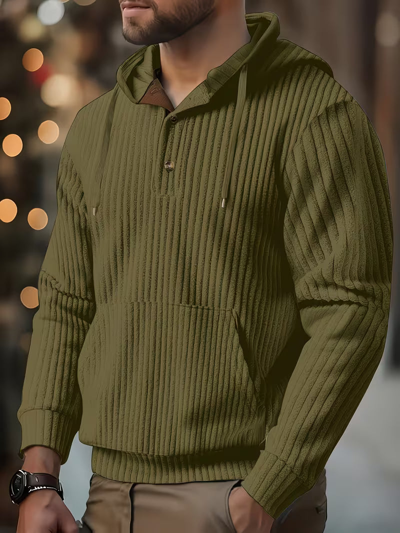 Colman | Sudadera con Capucha de Manga Larga Acanalada