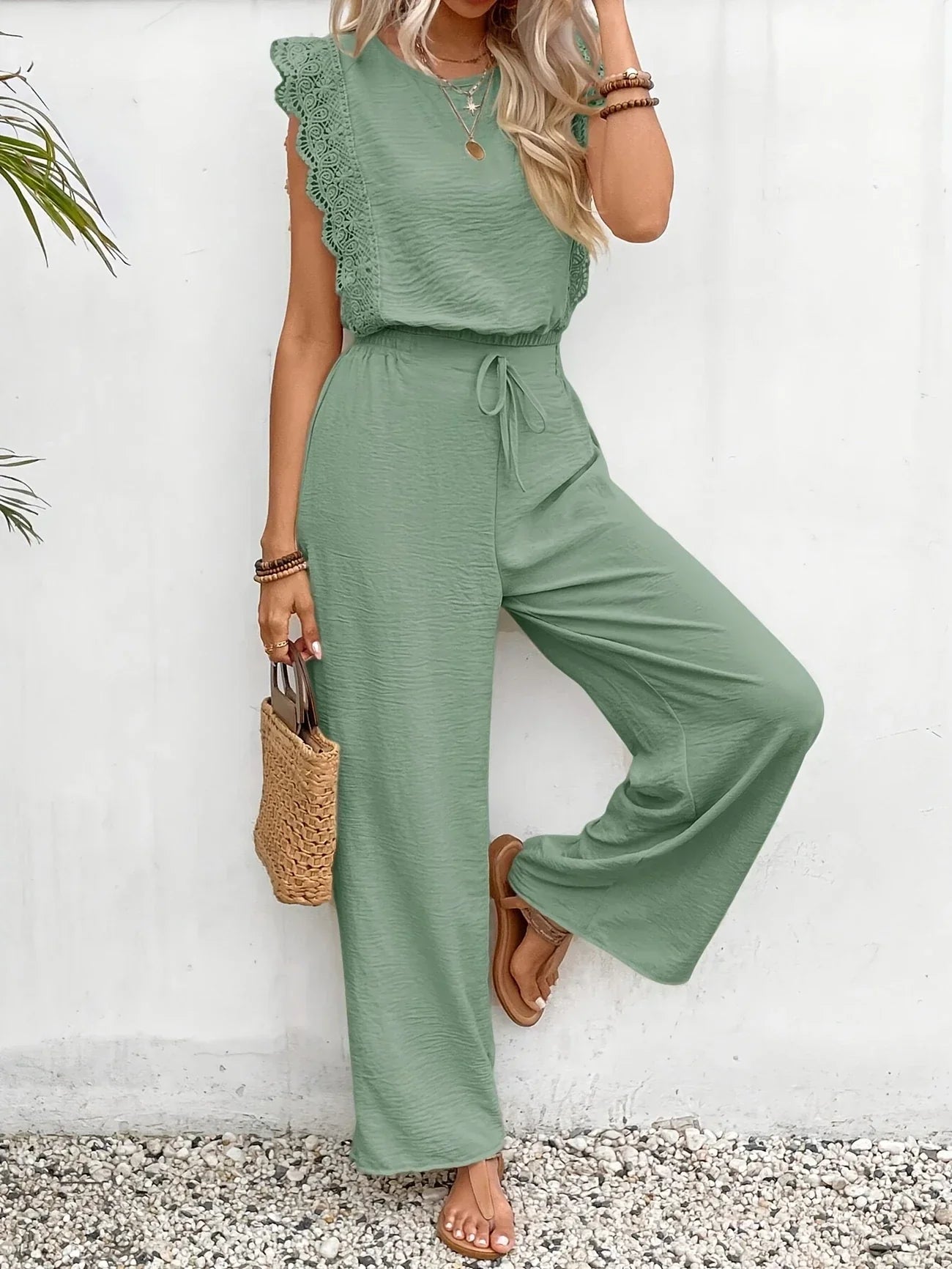 Ziva | Conjunto Elegante con Pantalón Ancho