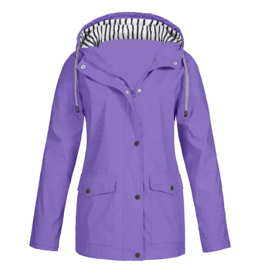 Ilektra | Chaqueta Larga Con Capucha Y Bolsillos