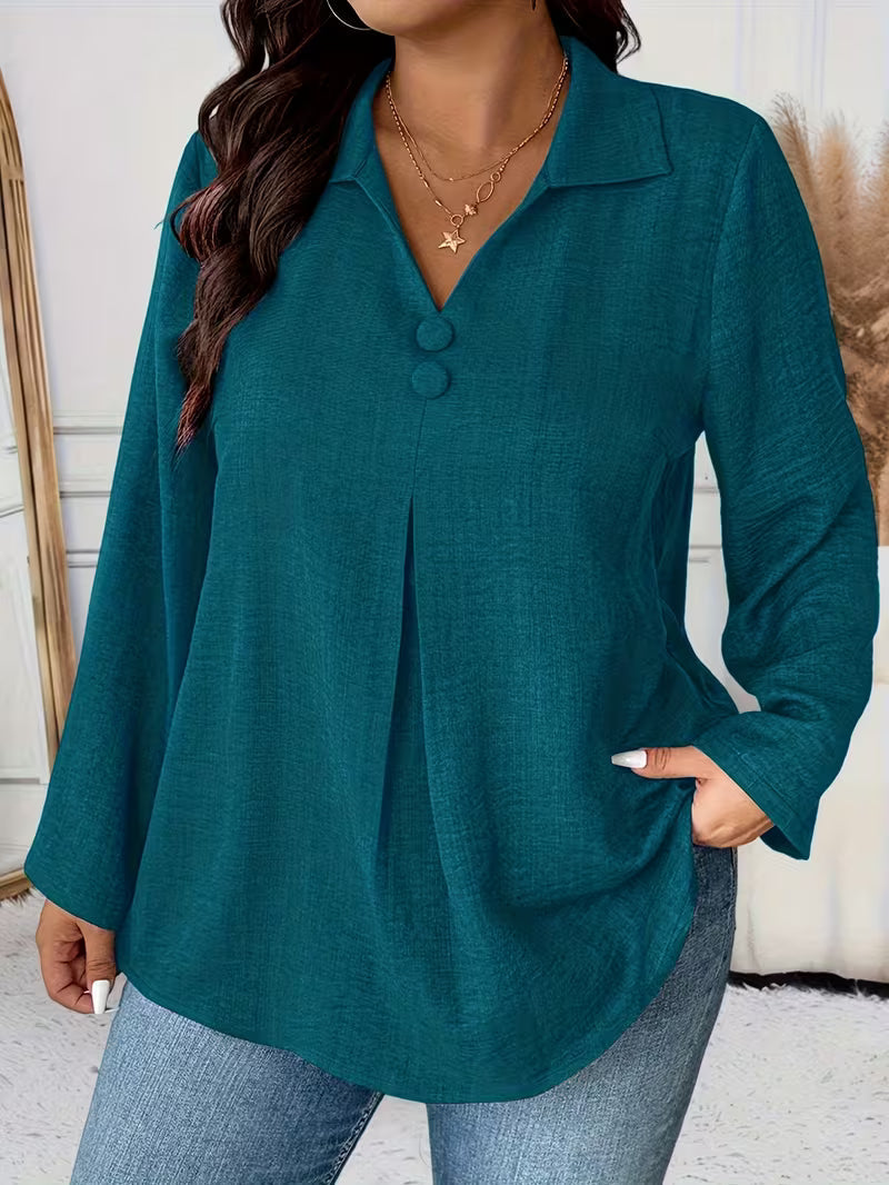 Noyelle | Blusa Holgada de Manga Larga con Botones