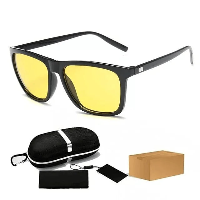 AeroShades - Gafas De Sol Rectangulares Marco Negro Lentes Tintadas