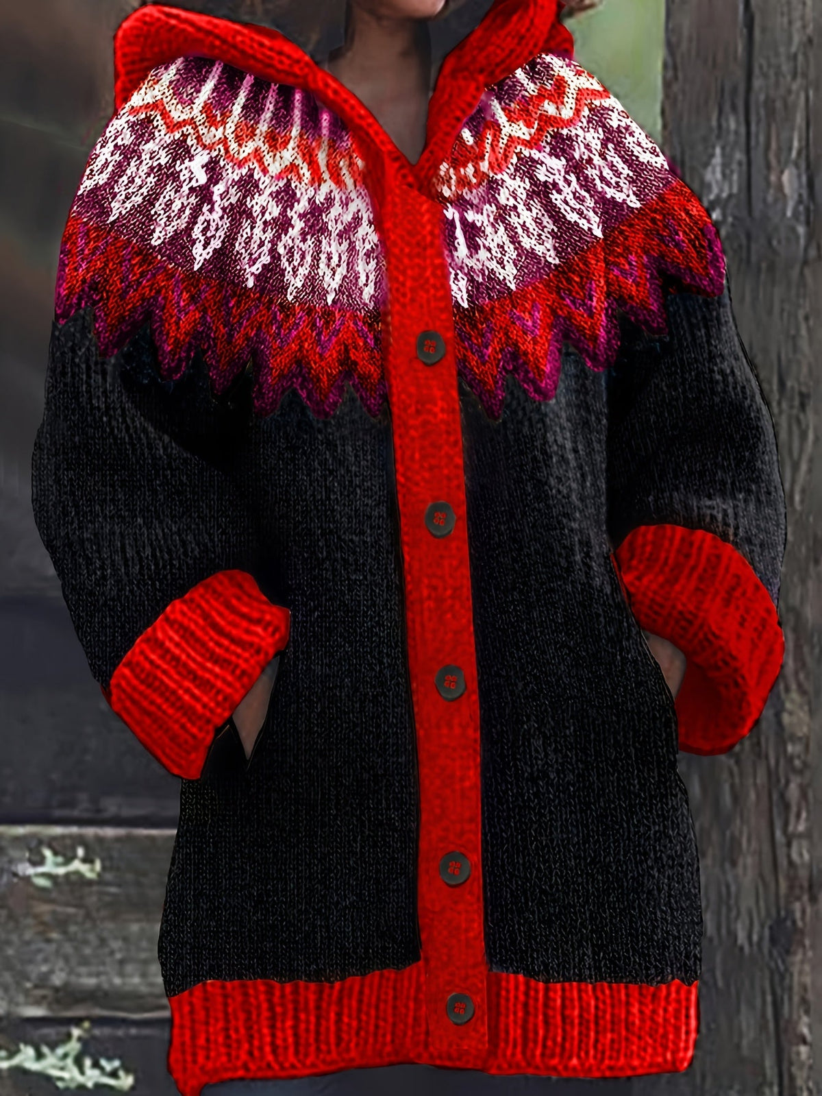 Peneeuva | Suéter de Invierno con Capucha de Manga Larga