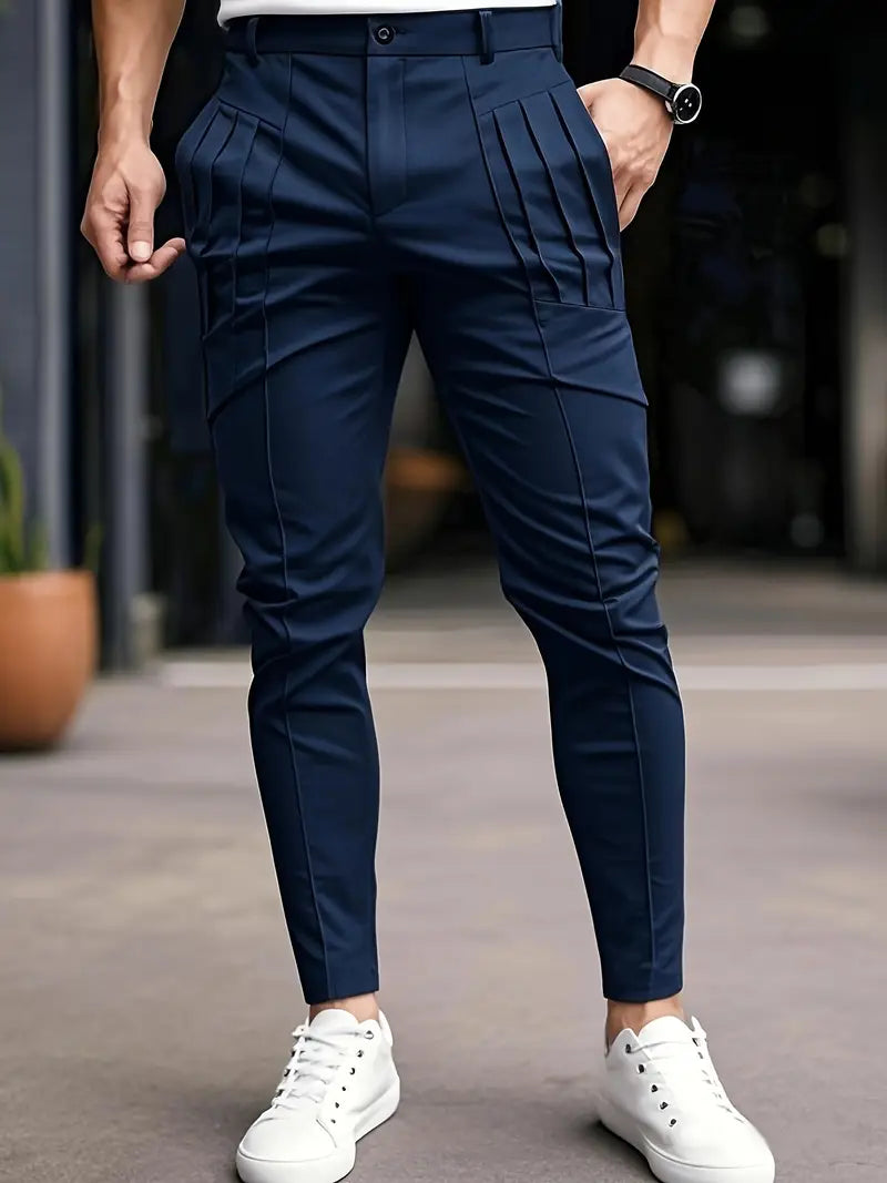 Edgardo | Pantalones Ajustados Con Pliegues Y Corte Cónico Para Hombre