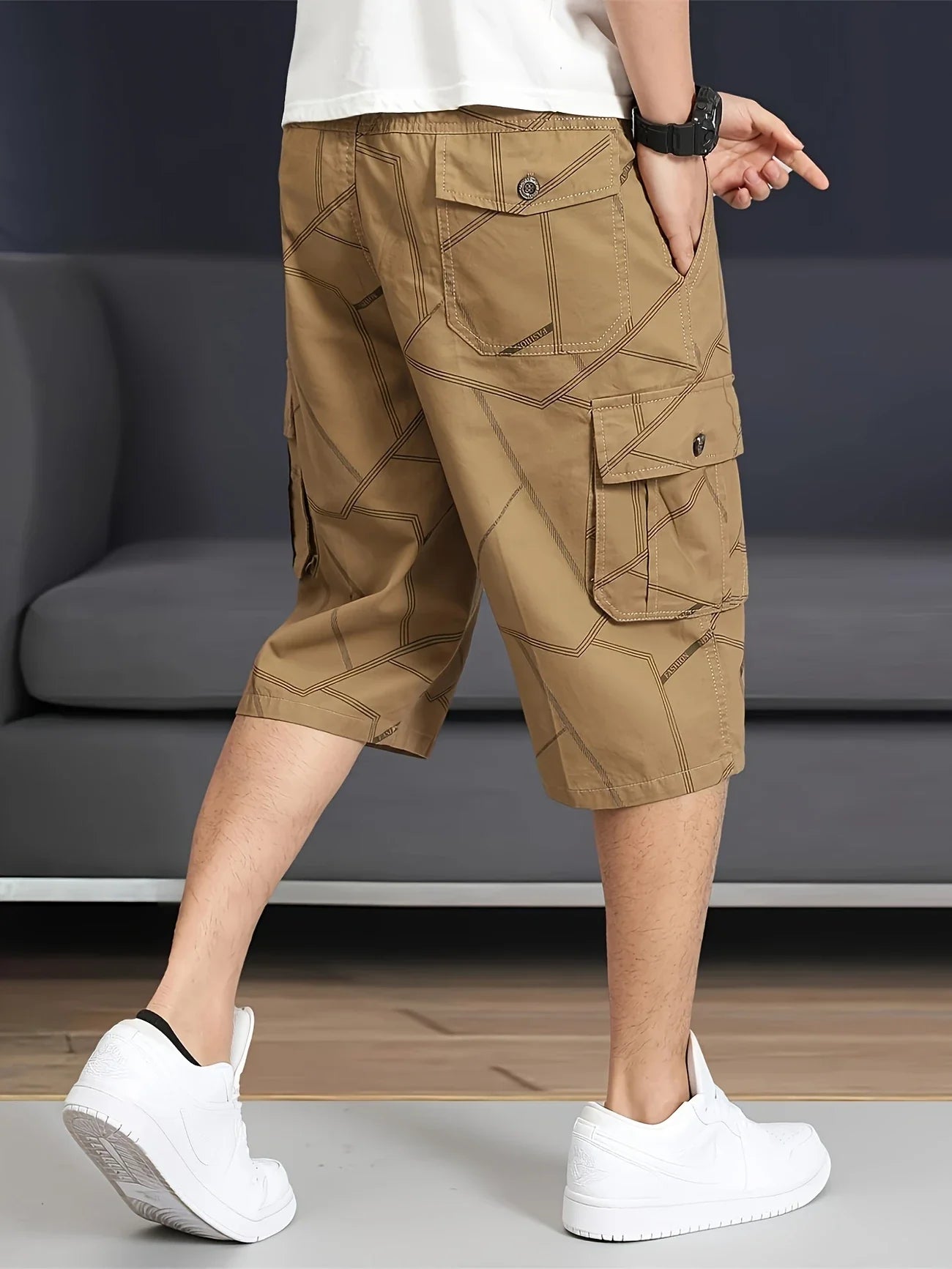Hazlewood | Bermuda Larga Hombre Cargo Algodón