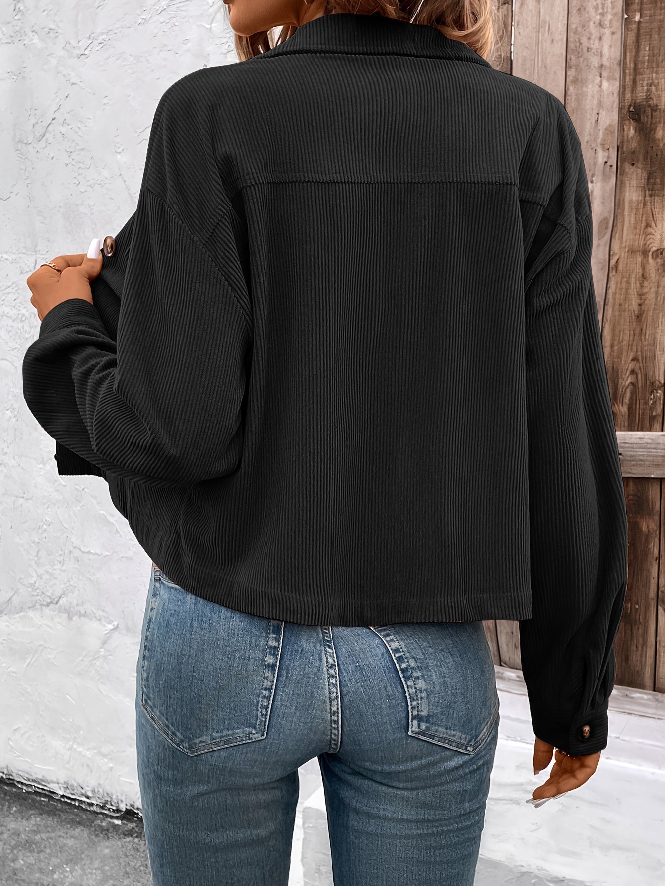 Nichola | Chaqueta De Pana De Manga Larga Con Botones