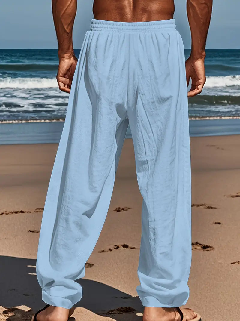 Babaev | Pantalones Anchos de Lino Con Cordón