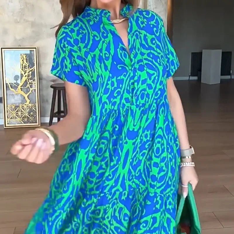 Jubilee | Vestido Maxi Estampado de Corte A