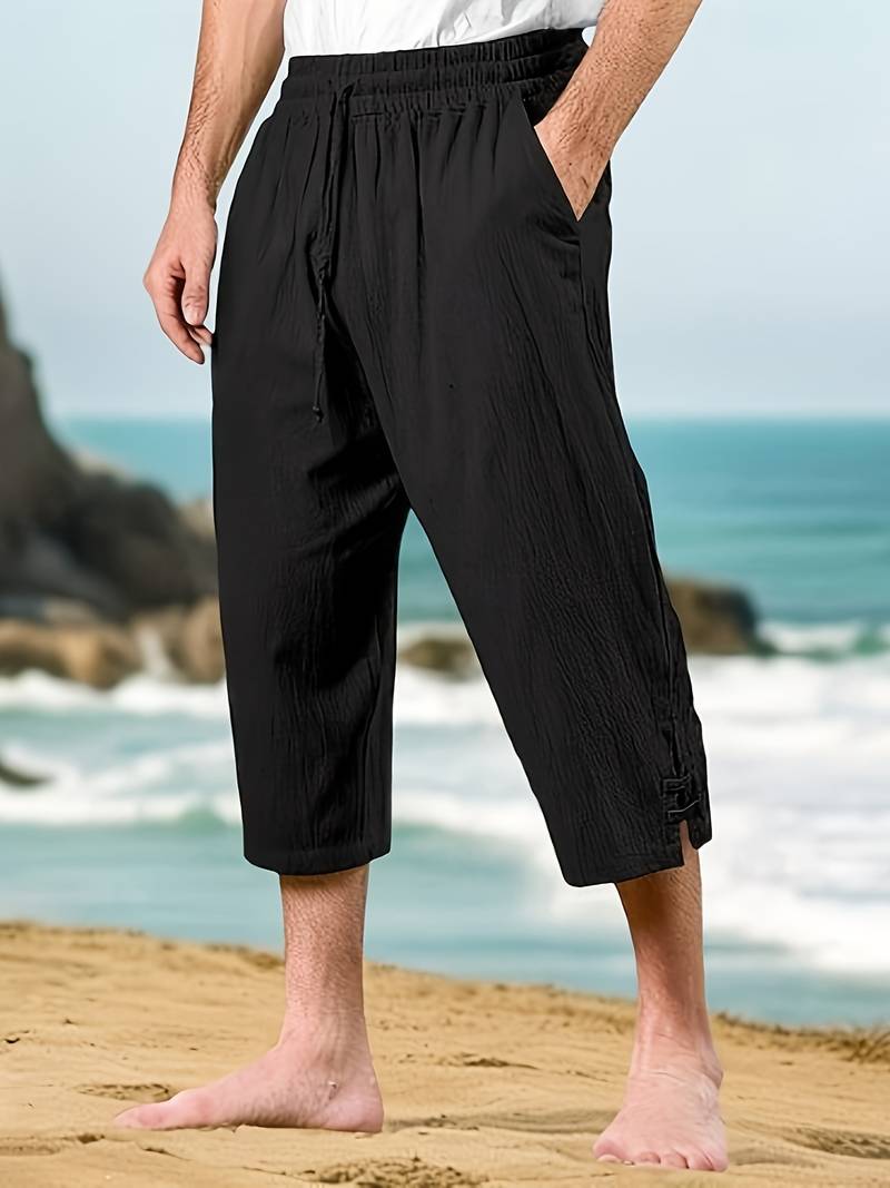 Eksteen | Pantalones Informales Cortos Con Cordón y Cintura Elástica