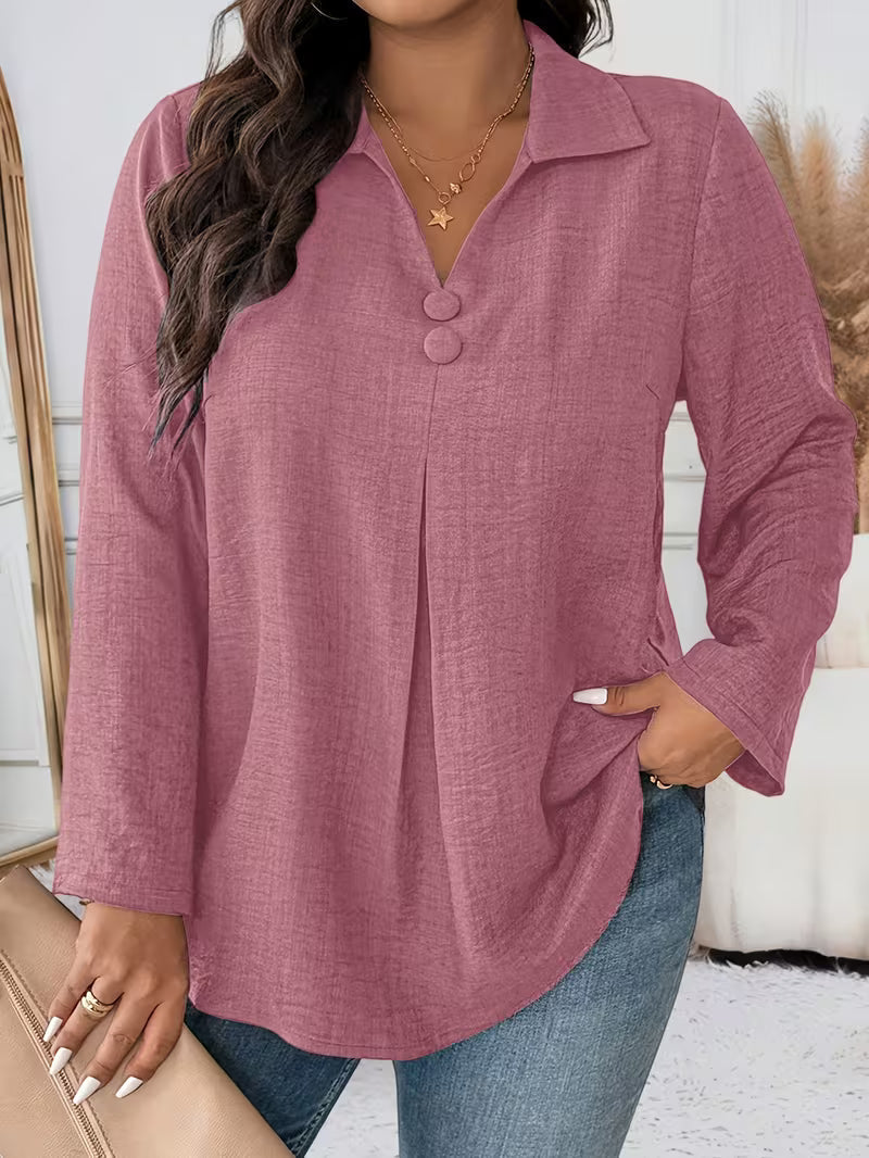 Noyelle | Blusa Holgada de Manga Larga con Botones