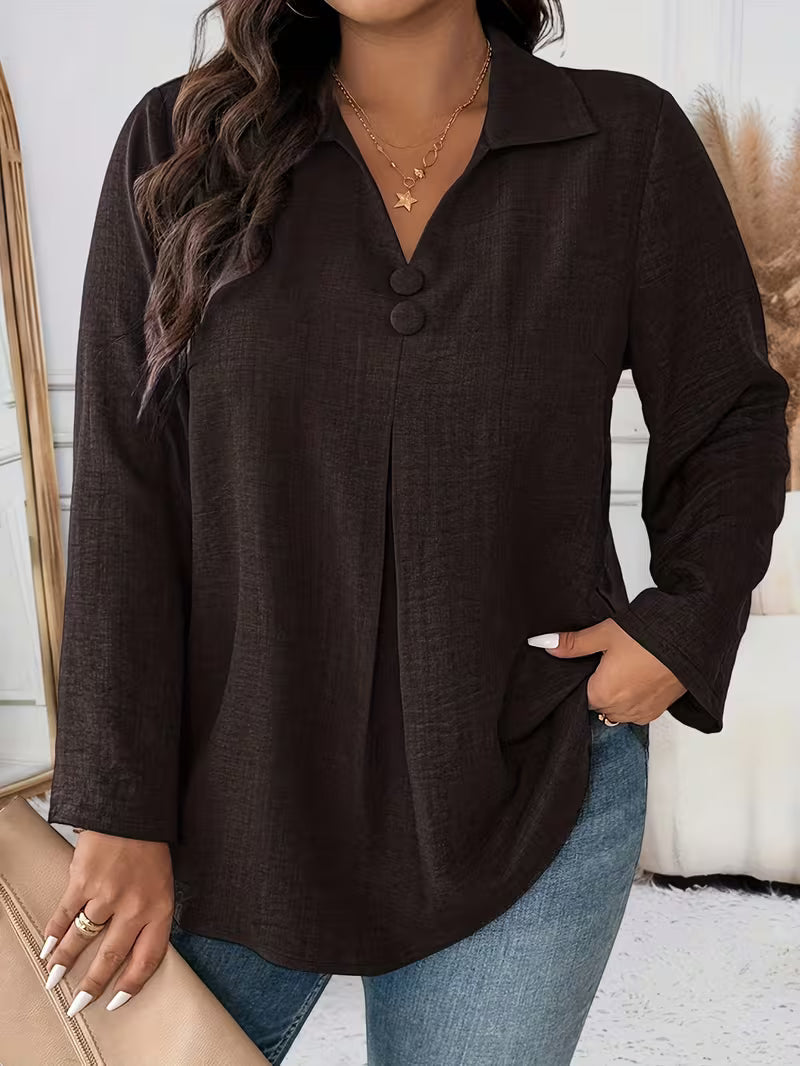 Noyelle | Blusa Holgada de Manga Larga con Botones