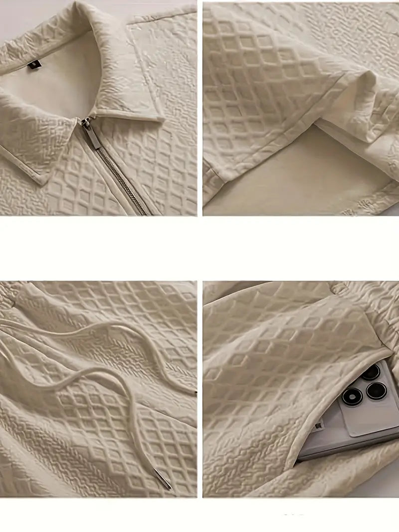 Francisco | Conjunto de Polo y Pantalones Cortos Con Textura
