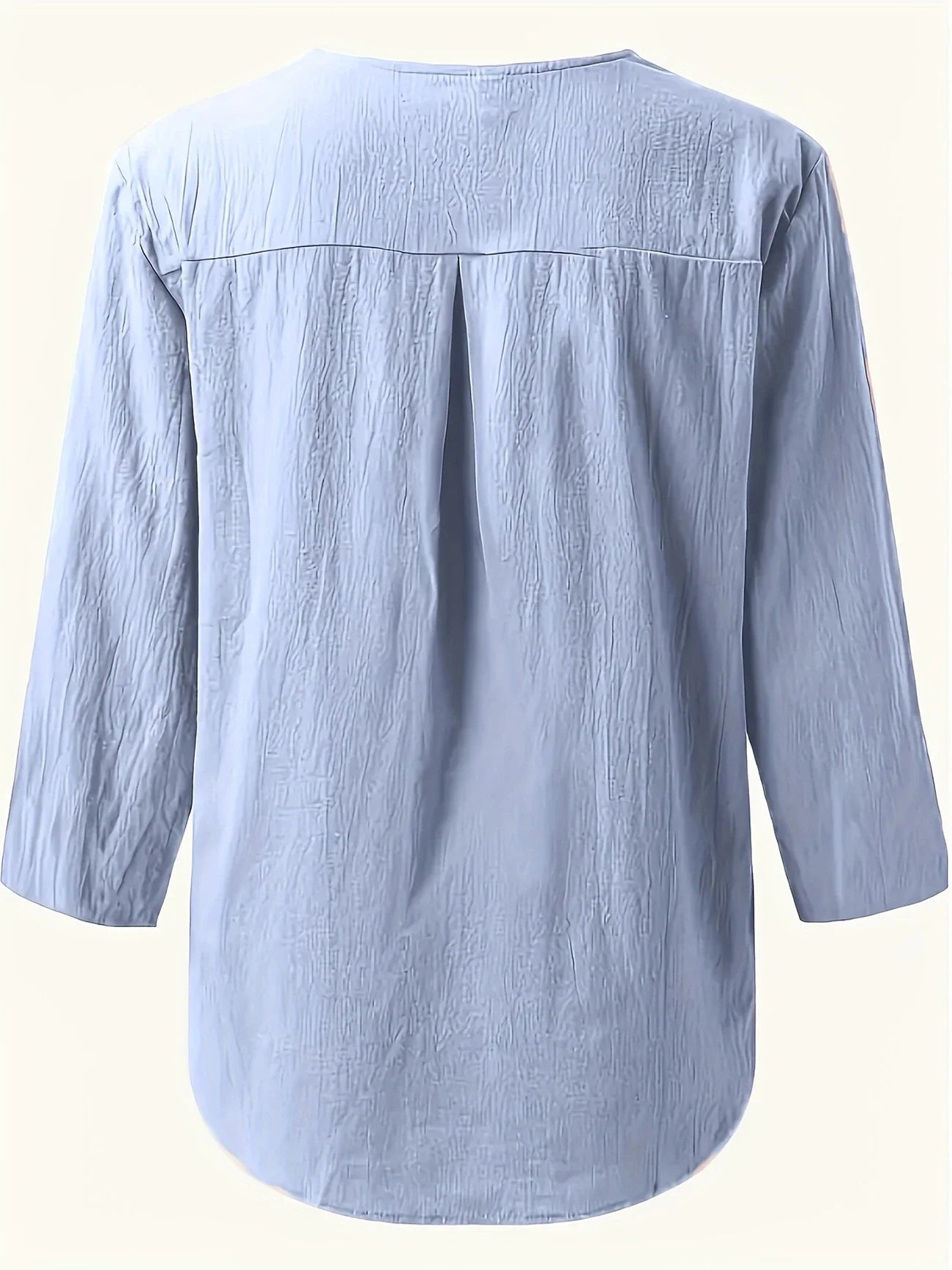 Mykaela | Blusa Informal Con Cuello Abierto y Tacto de Algodón