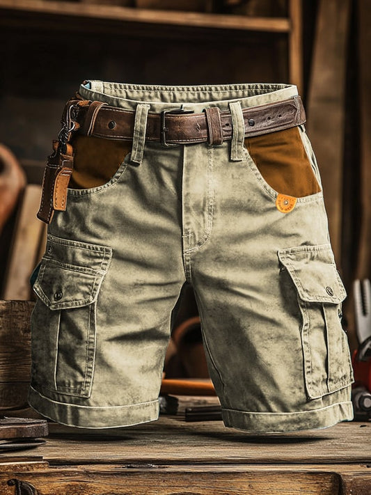 Diego | Bermudas Cargo Hombre Vintage Bicolor Algodón