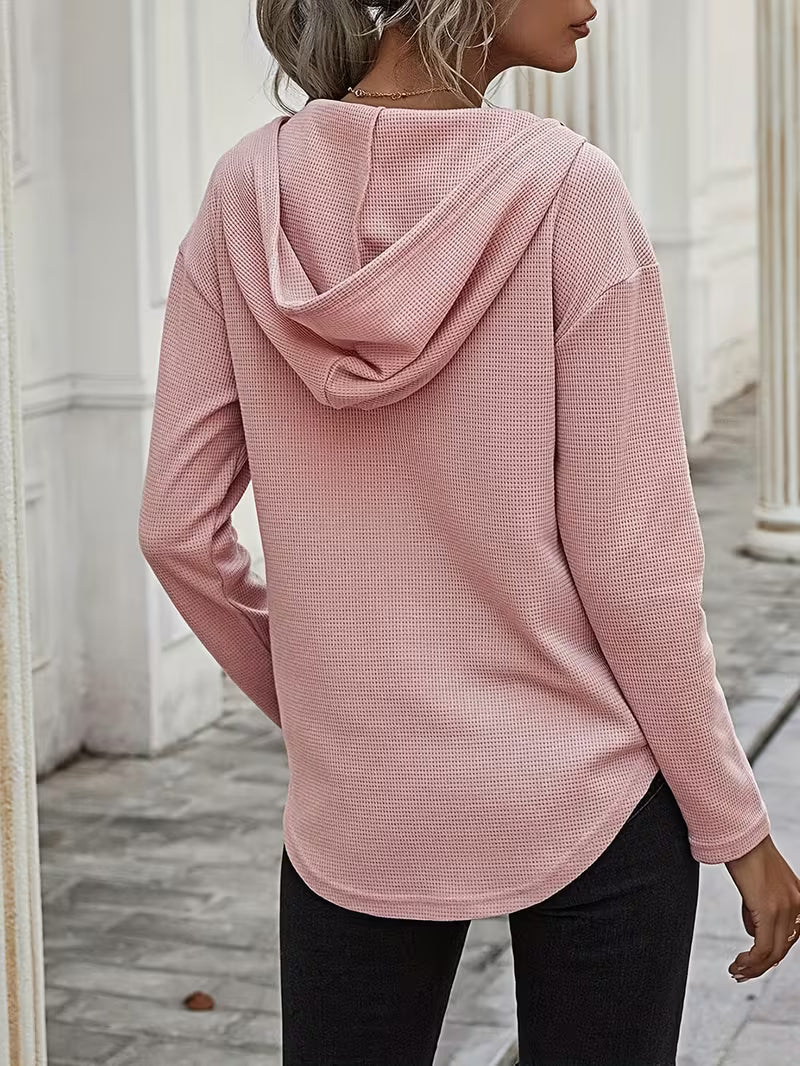 Heydi | Sudadera Con Capucha Manga Larga y Bajo Curvo