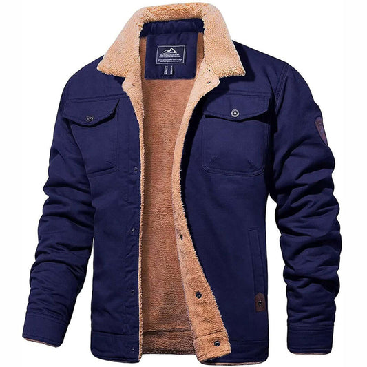 Charlie | Chaqueta con Cuello de Piel y Bolsillos