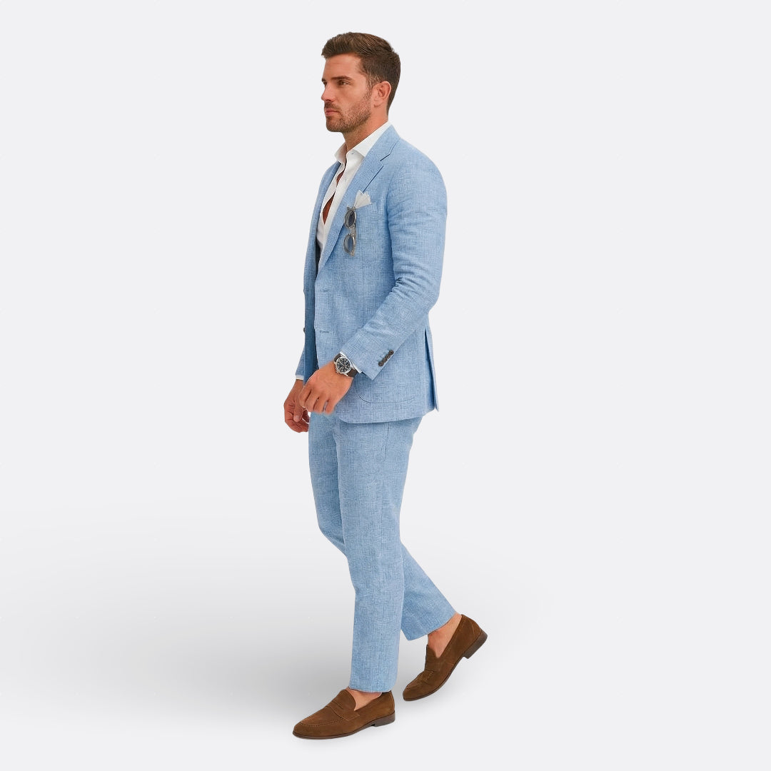 Jedson | Conjunto De Traje De Mezcla De Lino Con Chaqueta