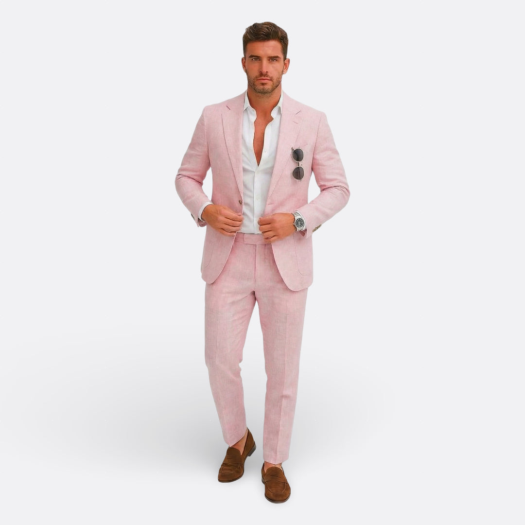 Jedson | Conjunto De Traje De Mezcla De Lino Con Chaqueta