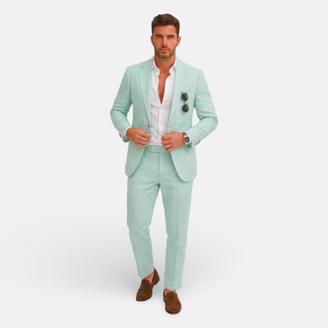 Jedson | Conjunto De Traje De Mezcla De Lino Con Chaqueta
