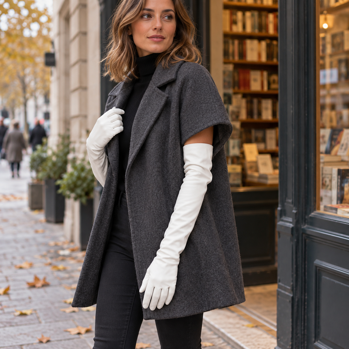 Ottiurilda | Guantes Largos de Cuero Sintético 50 cm