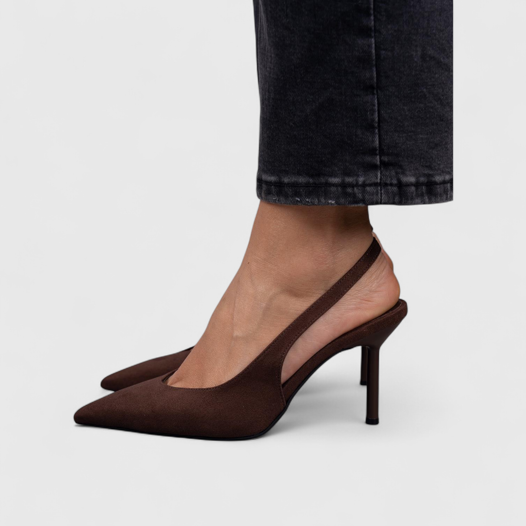 Aniya - Zapatos de Tacón Alto Con Punta Afilada y Talón Abierto