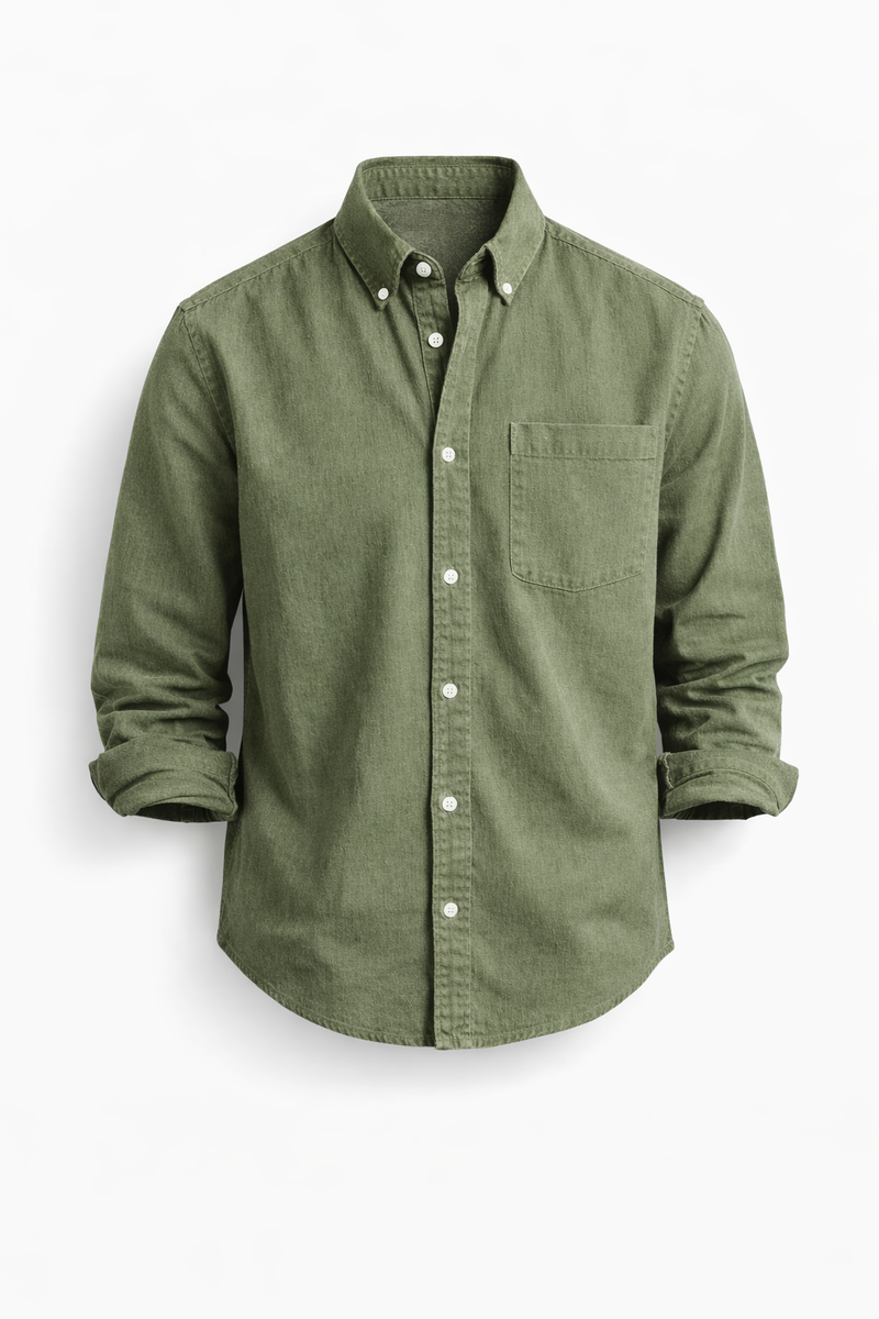 Bukayo | Camisa Clásica De Manga Larga Con Botones Y Bolsillo en El Pecho