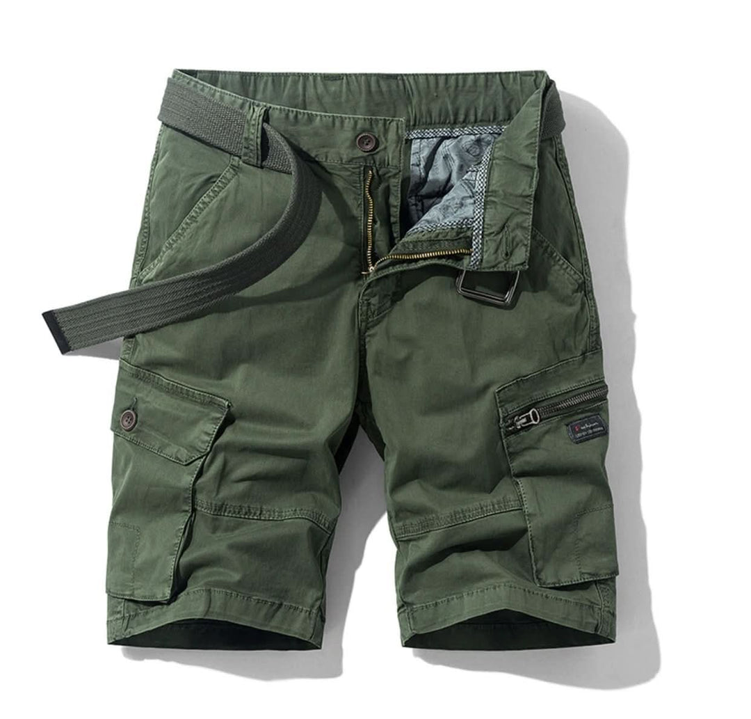 Paneda | Pantalones Cortos Cargo Verde Oliva Estilo Utilitario