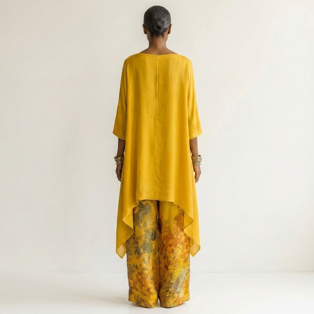 Ainan - Conjunto de Dos Piezas Túnica Asimétrica y Pantalón