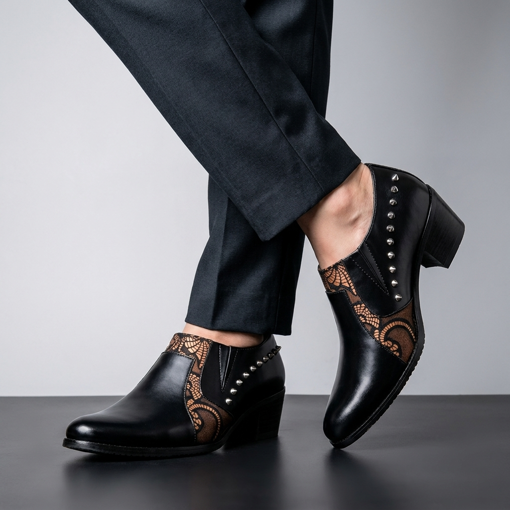 Vanderson | Zapatos de Tacón Con Punta y Remaches