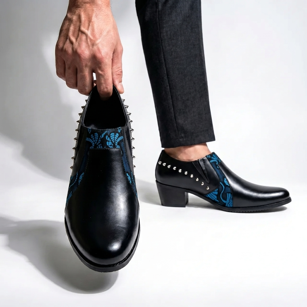 Vanderson | Zapatos de Tacón Con Punta y Remaches