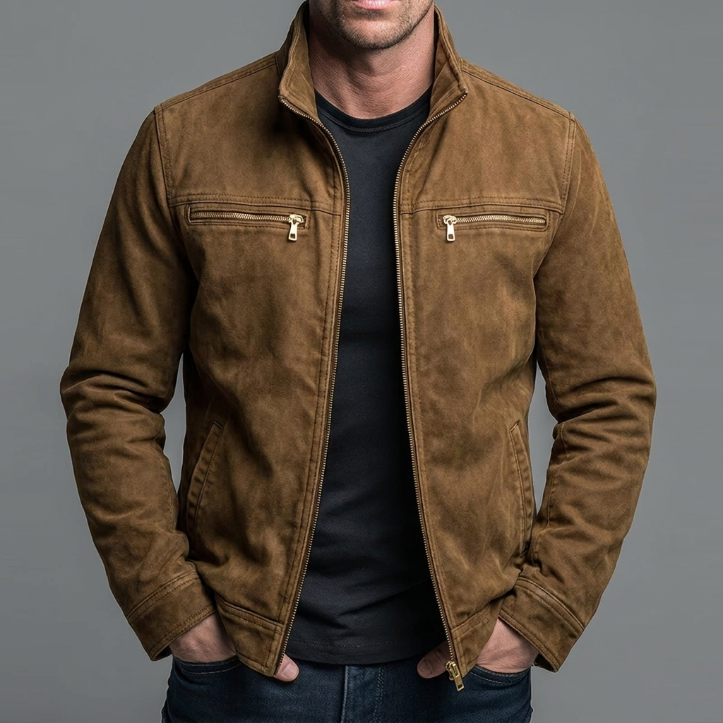 Narick | Chaqueta de Corte Holgado Con Cremallera y Cuello Alto